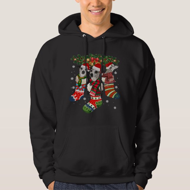 Sudadera Marioneta divertida en regalo de Santa Dog, reno d (Anverso)