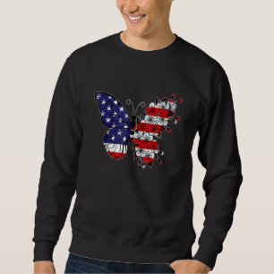 Sudadera Mariposa 4 De Julio Mujeres Patriotas De La Bander