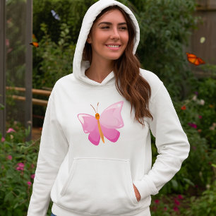 Sudadera Mariposa Adorable Personalizado Rosa