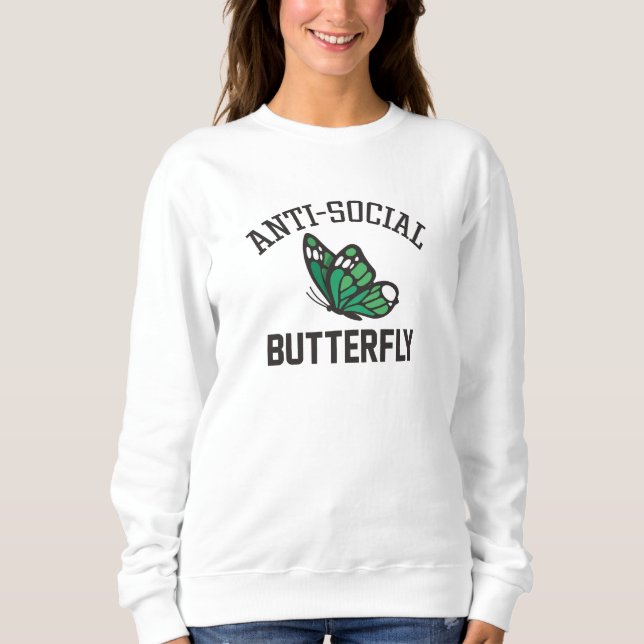 Sudadera Mariposa antisocial (Anverso)