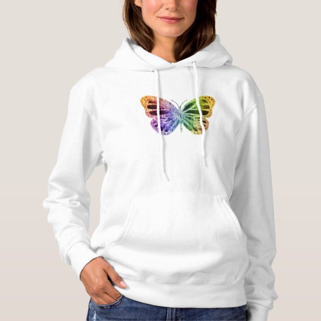 Sudadera Mariposa arcoiris (Anverso)