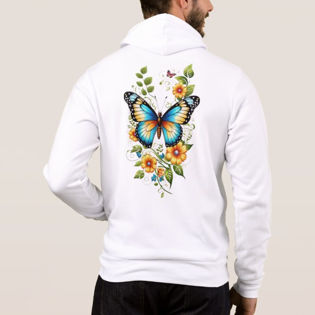 Sudadera Mariposa Azul & Flores Amarillas-45871 (Reverso)