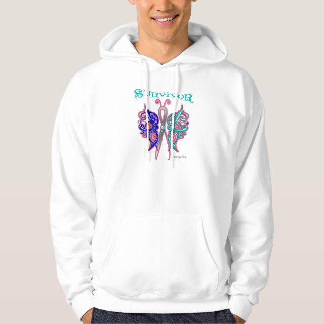 Sudadera Mariposa céltica del superviviente - cáncer de (Anverso)