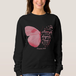 Sudadera Mariposa Cinta rosa Cáncer de Mama Cáncer de Mama 