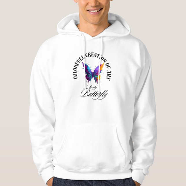 Sudadera Mariposa colorida (Anverso)