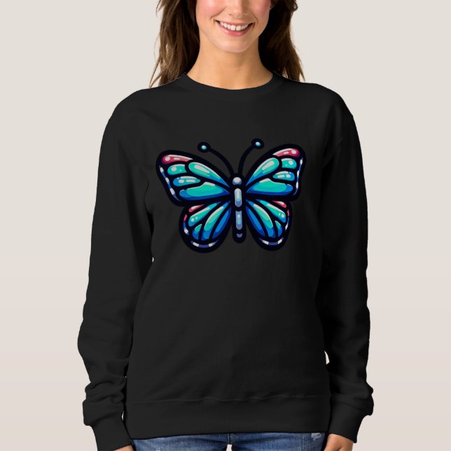 Sudadera Mariposa colorida para los amantes de la naturalez (Anverso)