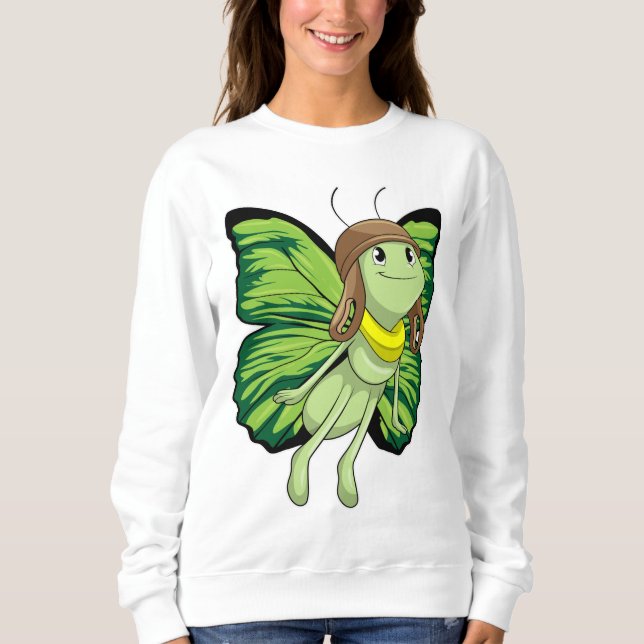 Sudadera Mariposa como piloto con gorra piloto (Anverso)