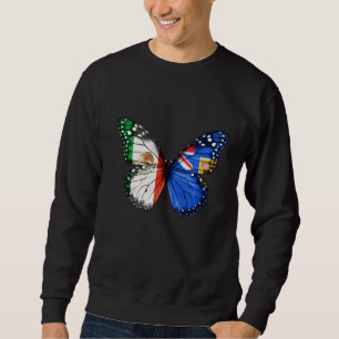 Sudadera Mariposa con bandera de las Islas Turcas y Caicos