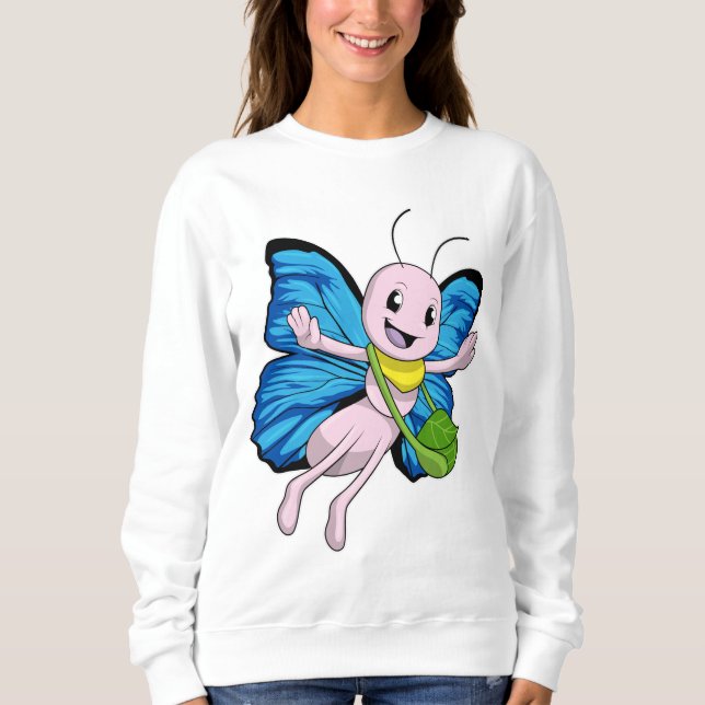Sudadera Mariposa con bolso (Anverso)