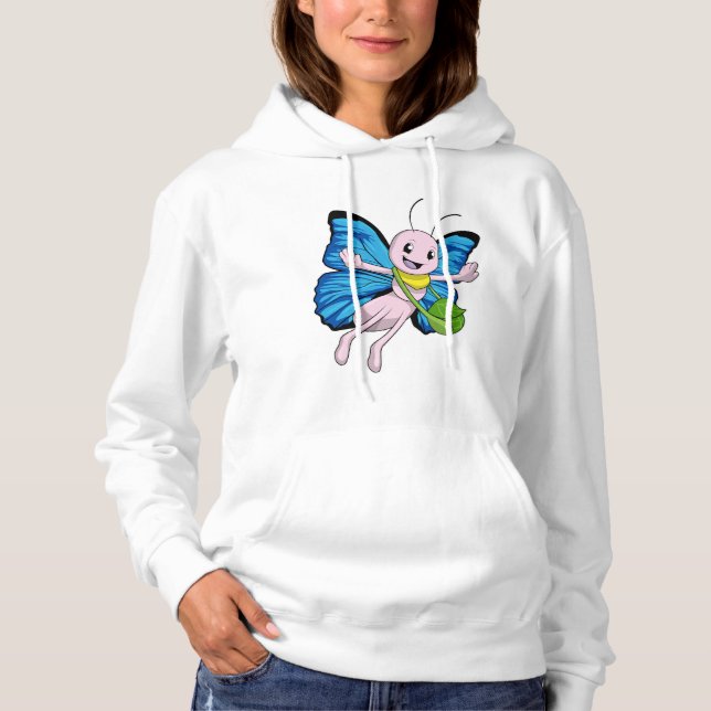 Sudadera Mariposa con bolso (Anverso)
