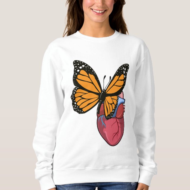 Sudadera Mariposa con corazón (Anverso)
