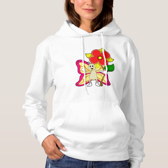 Sudadera Mariposa con flor (Anverso)