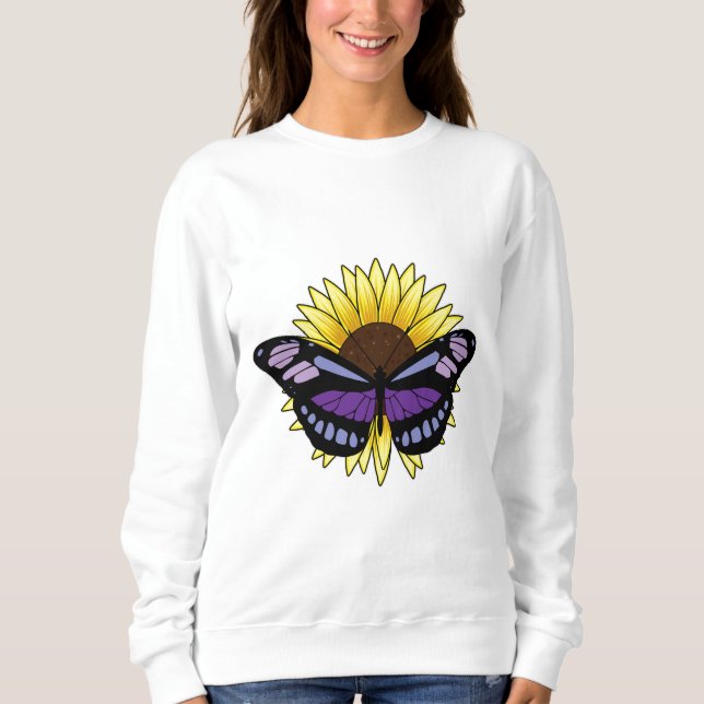 Sudadera Mariposa con girasol (Anverso)