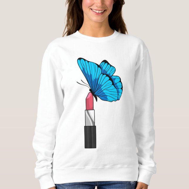 Sudadera Mariposa con lápiz labial (Anverso)