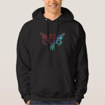 Mariposa de Bass Azul/Red Hoodie