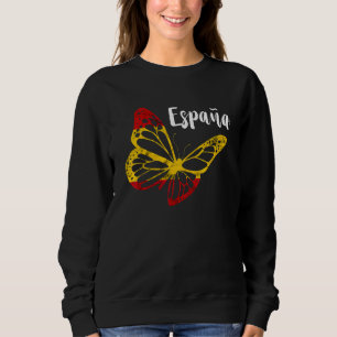 Sudadera Mariposa de España Orgullo Español Bandera Español