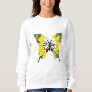 Sudadera Mariposa de flor de girasol amarillo brillante