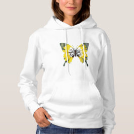 Sudadera Mariposa de flor de girasol amarillo brillante