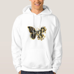 Sudadera Mariposa de flores de oro con orquídea negra