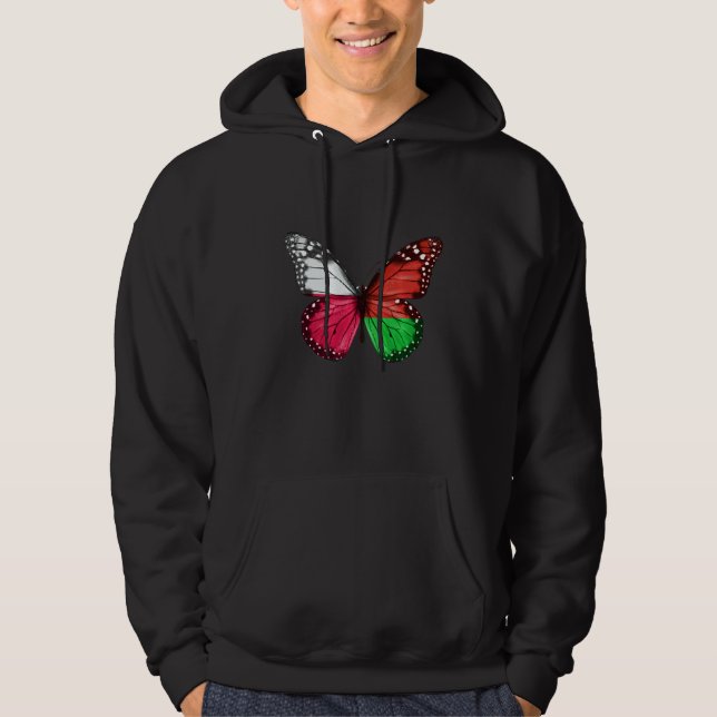 Sudadera Mariposa de la bandera bielorrusa polaca (Anverso)