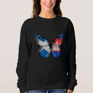 Sudadera Mariposa de la bandera camboyana de Escocia