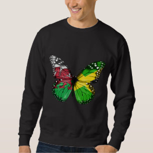 Sudadera Mariposa de la bandera de Jamaica galesa