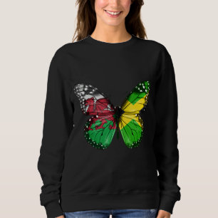 Sudadera Mariposa de la bandera de Jamaica galesa