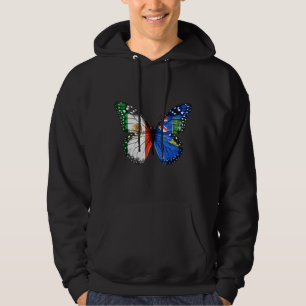 Sudadera Mariposa de la bandera de las Islas Vírgenes Britá