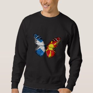 Sudadera Mariposa de la bandera de Macedonia en Escocia