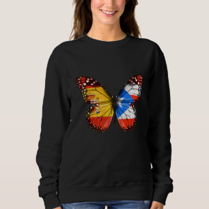 Sudadera Mariposa de la bandera de Puerto Rico