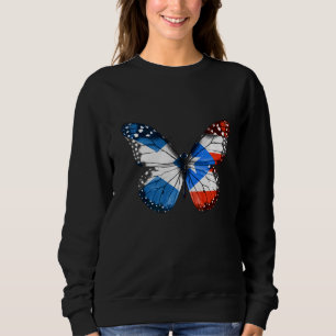 Sudadera Mariposa de la bandera de Puerto Rico en Escocia