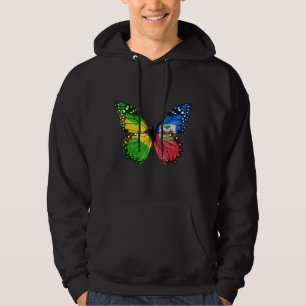 Sudadera Mariposa de la bandera haitiana de Jamaica