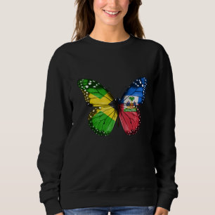 Sudadera Mariposa de la bandera haitiana de Jamaica