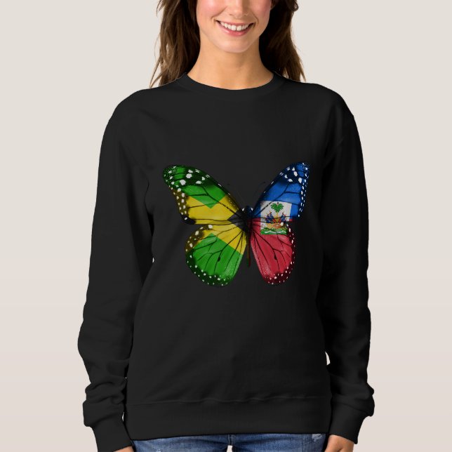 Sudadera Mariposa de la bandera haitiana de Jamaica (Anverso)