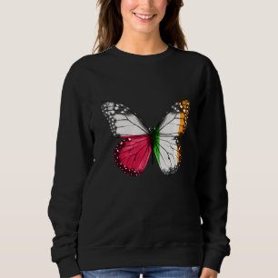 Sudadera Mariposa de la bandera irlandesa de Polonia