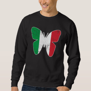 Sudadera Mariposa de la bandera italiana Italia Distancia d