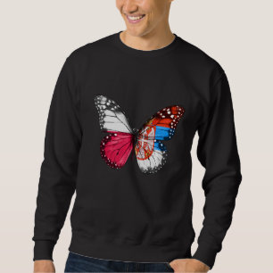 Sudadera Mariposa de la bandera serbia de Polonia