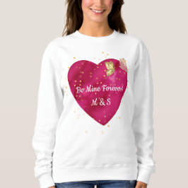 Sudadera Mariposa Dorada Corazón Rosa San Valentín
