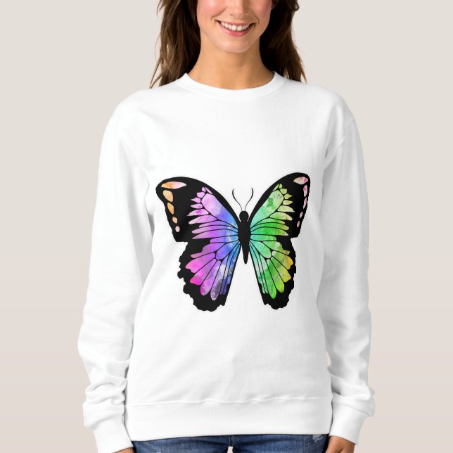 Sudadera Mariposa en colores arcoiris (Anverso)