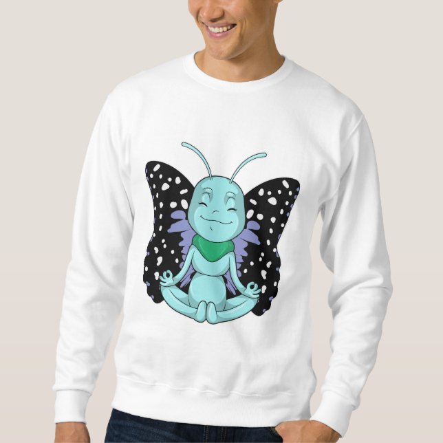 Sudadera Mariposa en las piernas de streaming de yoga (Anverso)