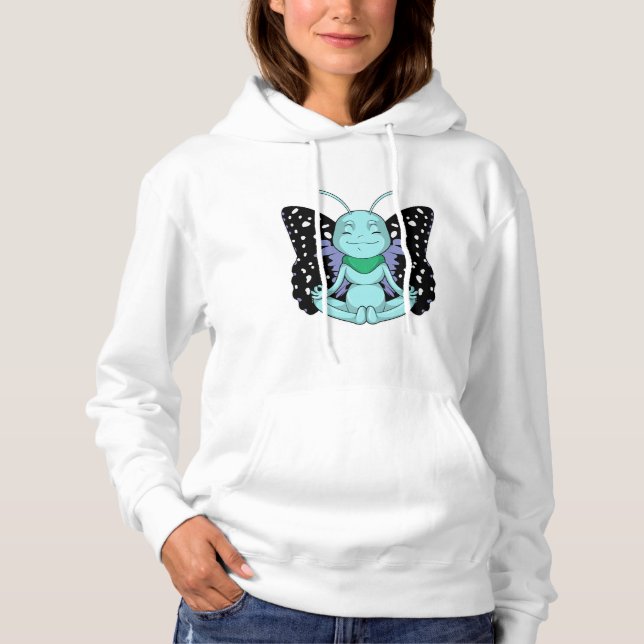 Sudadera Mariposa en las piernas de streaming de yoga (Anverso)