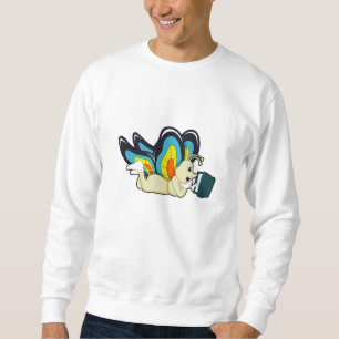 Sudadera Mariposa en lectura con libro