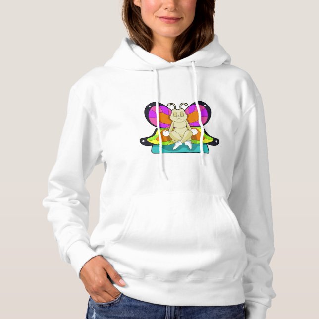 Sudadera Mariposa en Yoga en piernas cruzadas (Anverso)
