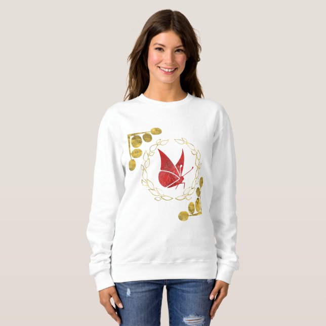 Sudadera Mariposa escarlata (Anverso completo)
