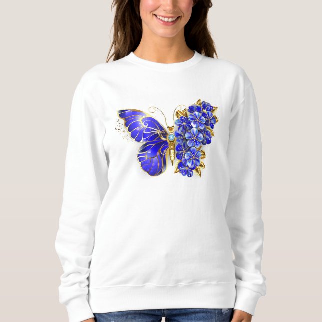 Sudadera Mariposa Flor Zafiro (Anverso)