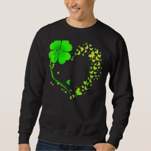 Sudadera Mariposa Heart Leaf Irish St Patrick Day Clover H