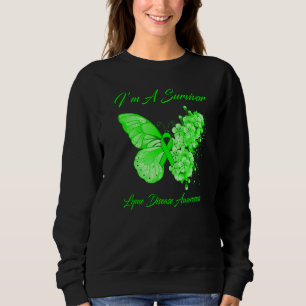 Sudadera Mariposa Iu2019m A Sobreviviente Lyme Enfermedad A