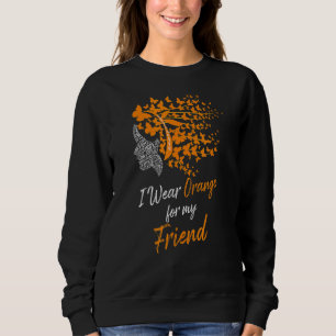 Sudadera Mariposa: Llevo Naranja Para Mi Awa De Leucemia.
