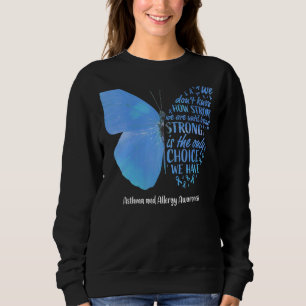 Sudadera Mariposa Luz Cinta Azul Asma Y Alergia Awa