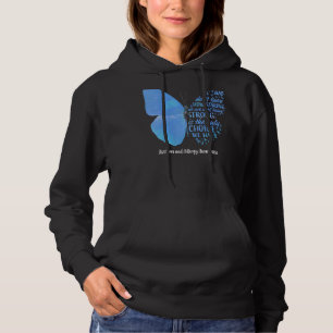 Sudadera Mariposa Luz Cinta Azul Asma Y Alergia Awa